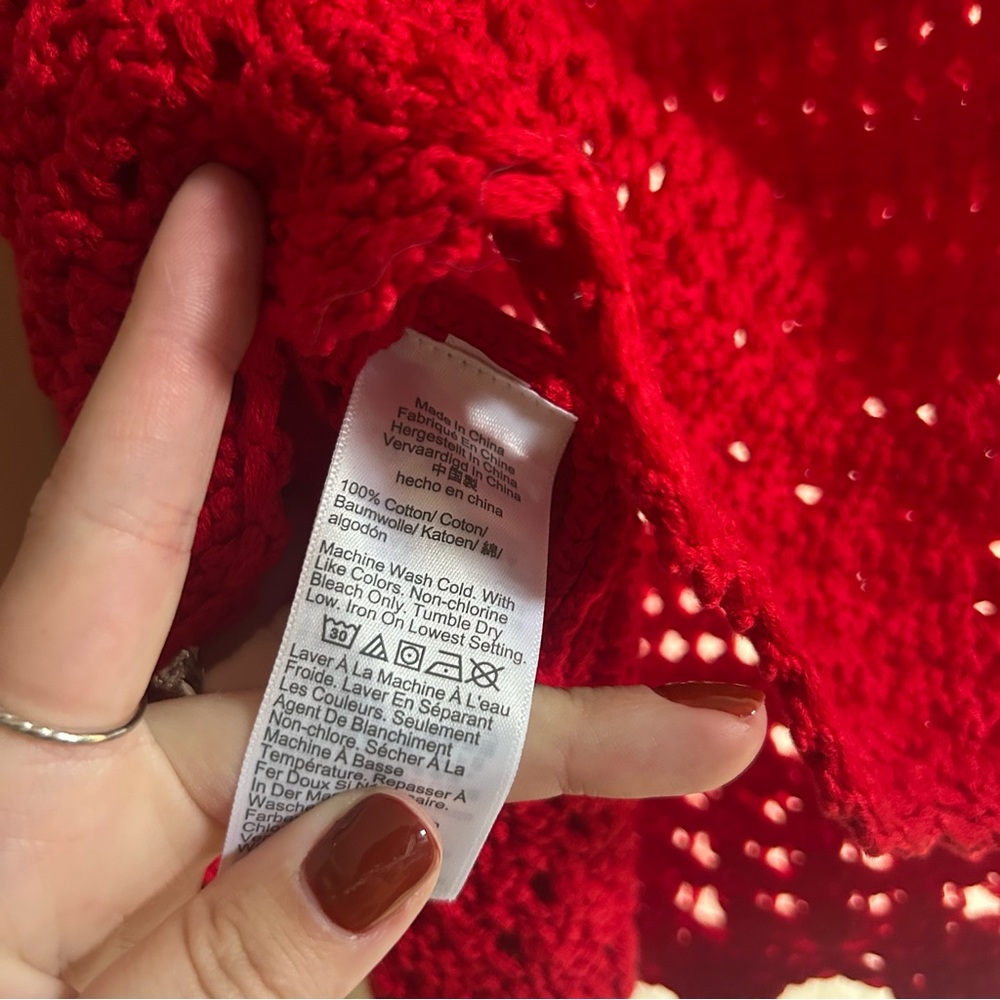 Madewell Red Crocheted Tank Top - Picture 8 of 8